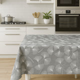 Nordfavn Ginko Grå – Akrylduk med stiliserte blader, miljø