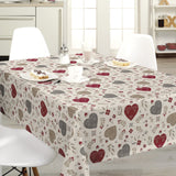 Nordfavn Hati Natur – Voksduk med dekorativt hjertemønster