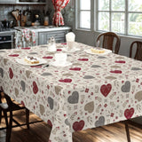 Nordfavn Hati Natur – Voksduk med dekorativt hjertemønster romantisk miljø