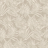 Nordfavn Hojas Beige – Voksduk med lyst bladmotiv i lintrykk