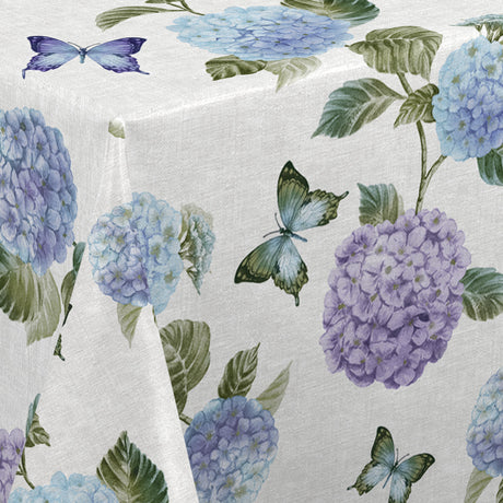 Nordfavn Hortensia Have Blå – Voksduk med sommerfugler