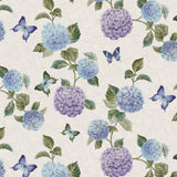 Nordfavn Hortensia Have Blå – Voksduk med sommerfugler