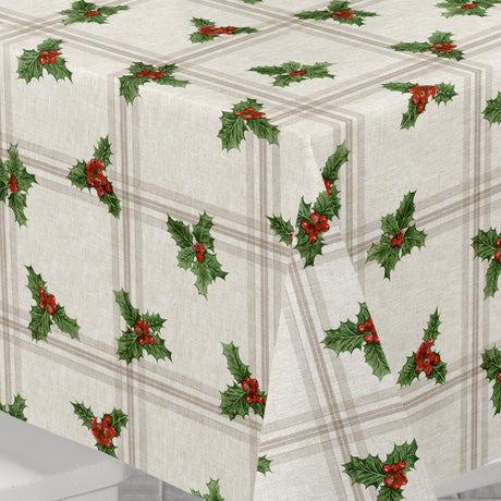 Nordfavn Houx de Noël – Klassisk julevoksduk med kristtorn