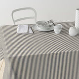 Nordfavn Ibiza Stengrå – Akrylduk med tverrgående striper i linlook, bord
