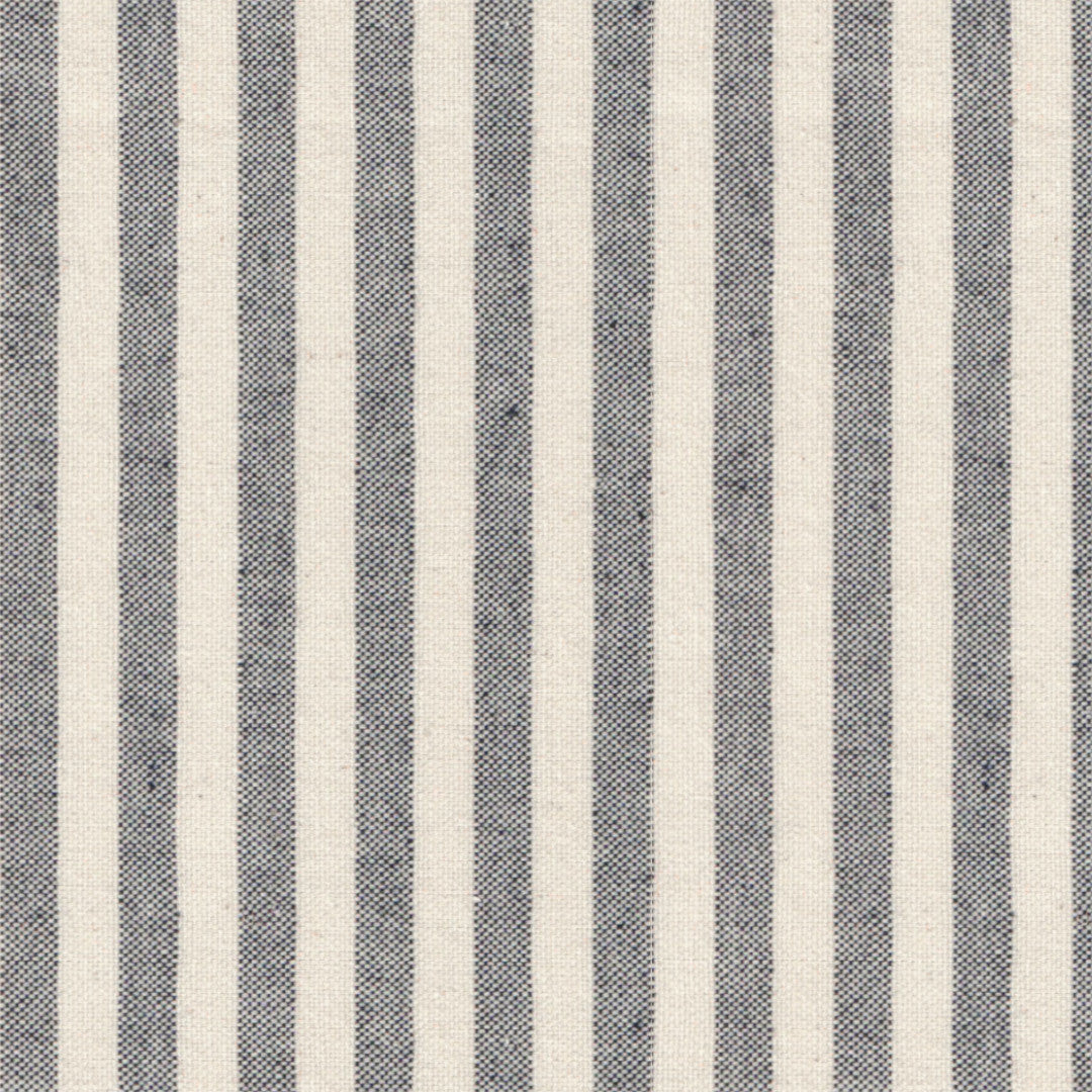 Nordfavn Ibiza Stengrå – Akrylduk med tverrgående striper i linlook