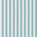Nordfavn Ibiza Støvet Blå – Akrylduk i linlook med tverrgående striper