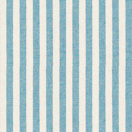 Nordfavn Ibiza Støvet Blå – Akrylduk i linlook med tverrgående striper