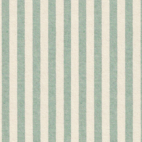 Nordfavn Ibiza Støvet Grønn – Akrylduk i linlook med tverrgående striper