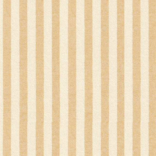 Nordfavn Ibiza Støvet Okergul – Akrylduk med tverrgående striper i linlook