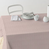 Nordfavn Ibiza Støvet Rosa – Akrylduk med tverrgående striper og linlook, bord
