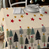 Nordfavn Joy – Juleakrylduk med juletrær og stjerner, nærbilde