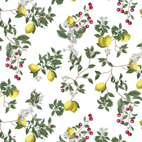 Nordfavn Lemon Cherry – Voksduk med sitroner og kirsebær