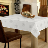 Nordfavn Marilyn – Lys grå julevoksduk med iskrystaller, miljø