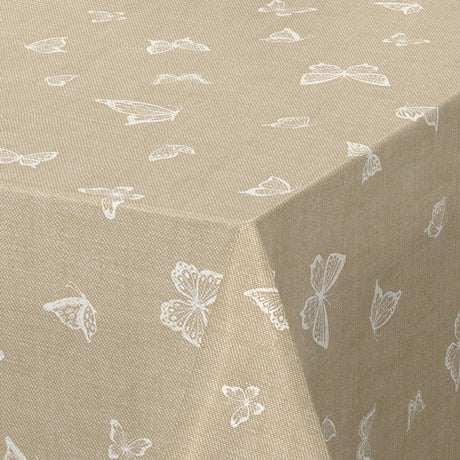 Nordfavn Mariposas Beige – Voksduk med sommerfugler, hjørne