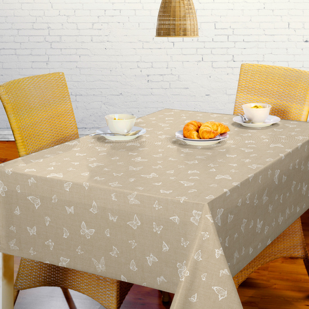 Nordfavn Mariposas Beige – Voksduk med sommerfugler, miljø