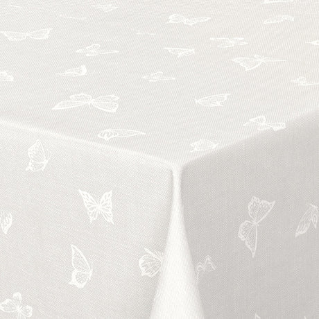 Nordfavn Mariposas Lys Grå – Voksduk med sommerfugler, hjørne
