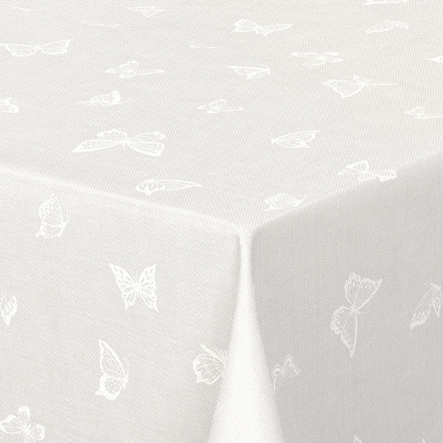 Nordfavn Mariposas Lys Grå – Voksduk med sommerfugler, hjørne