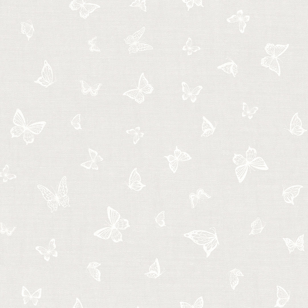 Nordfavn Mariposas Lys Grå – Voksduk med sommerfugler, mønster