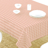 Nordfavn Mols Støvet Terracotta – Akrylduk med rutemønster, bord