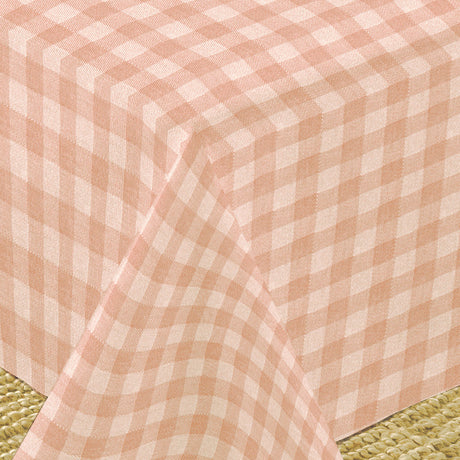 Nordfavn Mols Støvet Terracotta – Akrylduk med rutemønster, hjørne