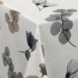 Nordfavn Organza Grey Beige – Voksduk med bladmotiv hjørne