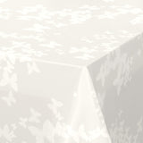 Nordfavn Papillons Perlemorshvit – Voksduk med hvite sommerfugler, hjørne