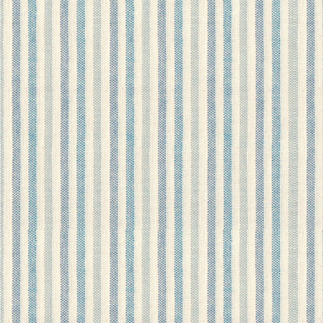 Nordfavn Pitiusa Havblå – Akrylduk med smale tverrstriper