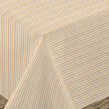 Nordfavn Pitiusa Solgul og Terrakotta – Akrylduk med smale tverrstriper, hjørne