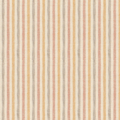 Nordfavn Pitiusa Solgul og Terrakotta – Akrylduk med smale tverrstriper