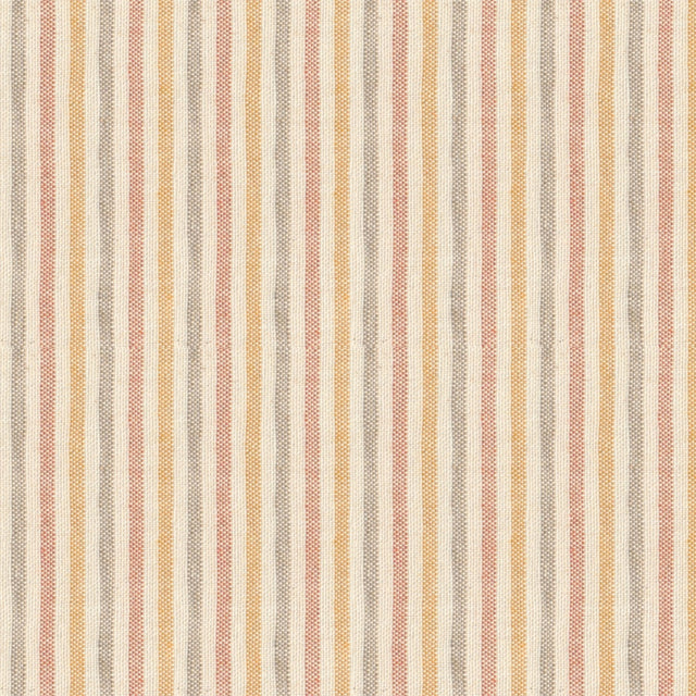 Nordfavn Pitiusa Solgul og Terrakotta – Akrylduk med smale tverrstriper