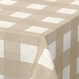 Nordfavn Royal Beige – Voksduk i beige med ruter, hjørne