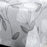 Nordfavn Shell Grå Sølv – Voksduk med elegant bladmotiv hjørne