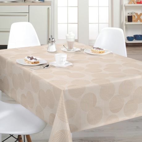Nordfavn Soft Geo Sand – Voksduk med grafisk mønster, miljø