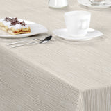Nordfavn Strange Ways Beige – Voksduk i beige med striper, detaljer