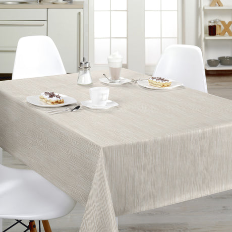 Nordfavn Strange Ways Beige – Voksduk i beige med striper, miljø