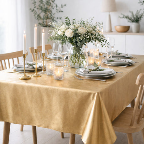 Nordfavn Uni gull – Glatt voksduk i elegant lys gullfarge