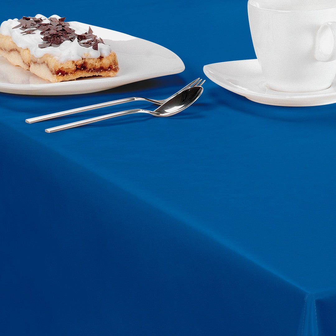 Nordfavn Uni Hav Blå – Ensfarget halvblank voksduk, detaljer