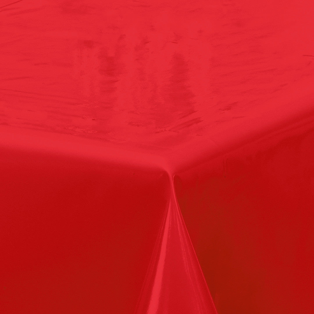 Nordfavn Uni Cherry Rød – Ensfarget halvblank voksduk, hjørne