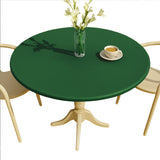 Nordfavn Uni Mørk Grønn – Ensfarget rund voksduk med strikk