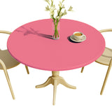 Nordfavn Uni Rose Pink – Ensfarget rund voksduk med strikk