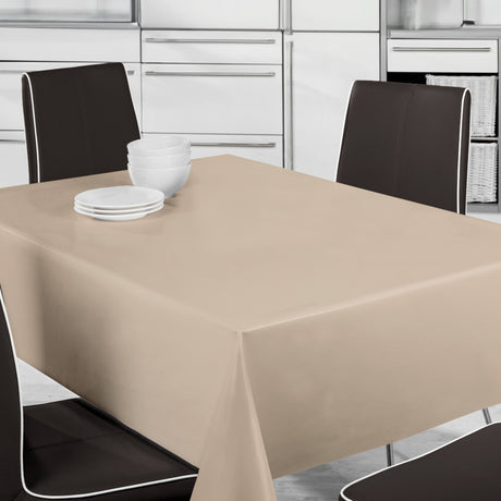 Nordfavn Uni Sesam Beige – Ensfarget halvblank voksduk, miljø