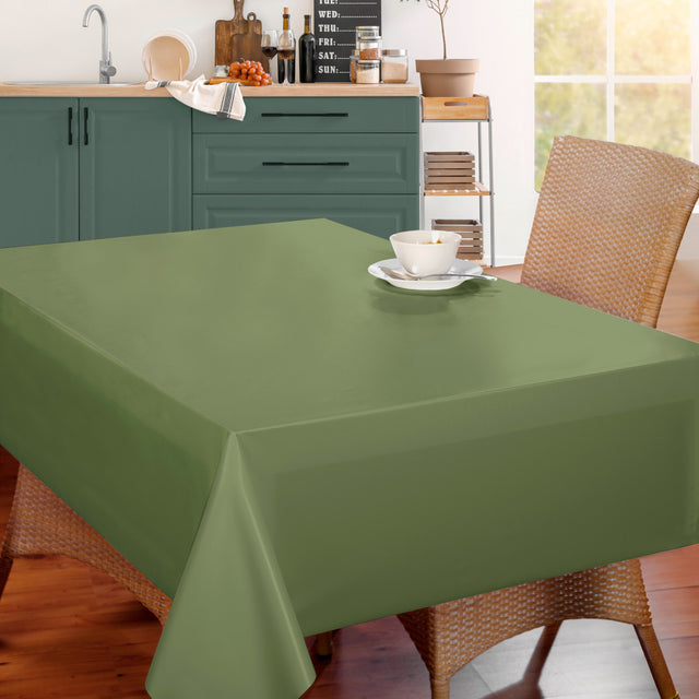 Nordfavn Uni Skoggrønn – Ensfarget halvblank voksduk, miljø