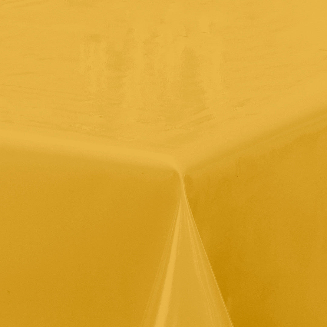 Nordfavn Uni Varm Gul – Ensfarget halvblank voksduk, hjørne