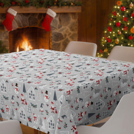 Nordic Winter – julvaxduk med motiv i skandinavisk stil