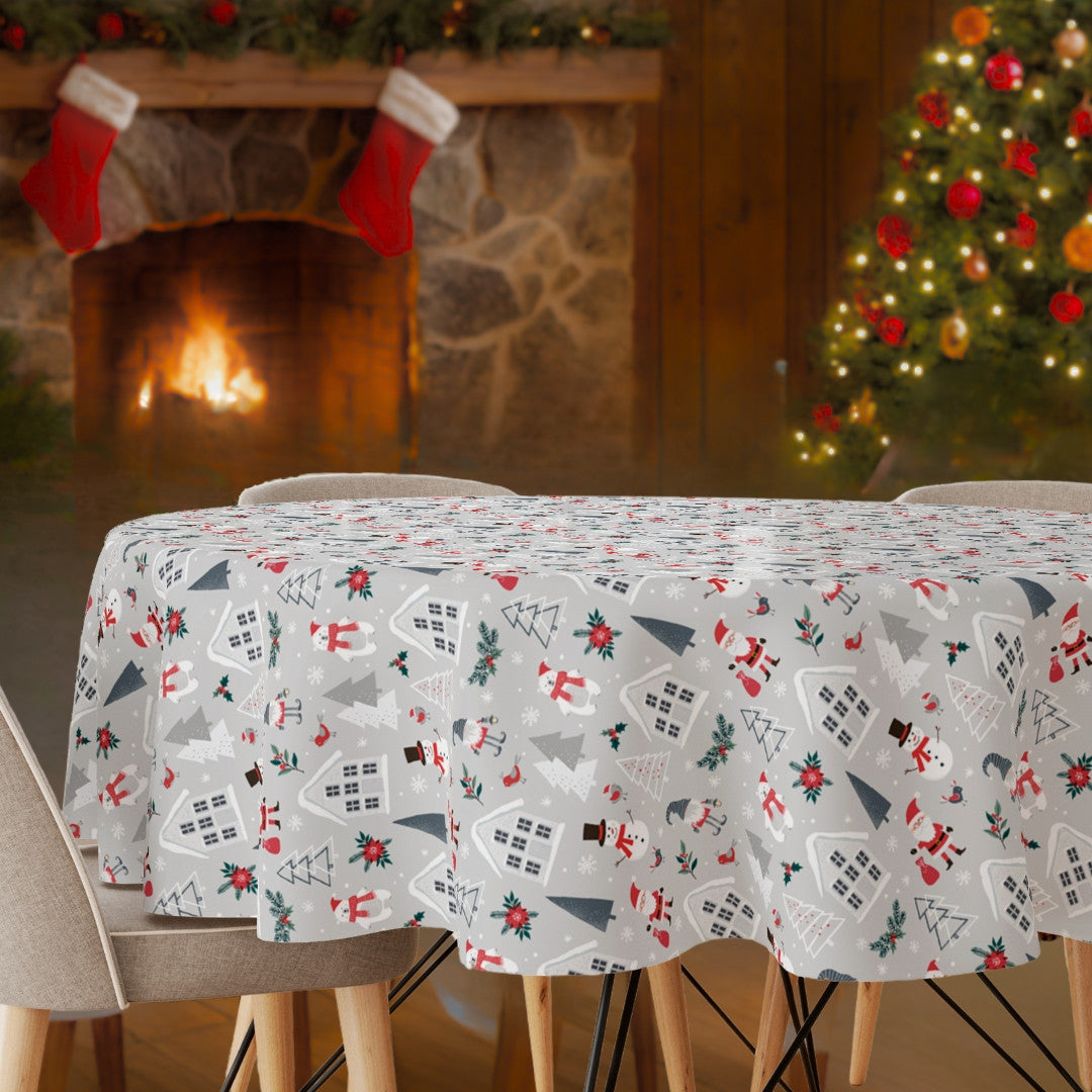 Nordic Winter – Julevoksduk med julemotiver i skandinavisk stil