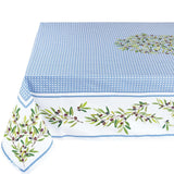 Nyons Blå - Rektangulær akrylbelagt provence-duk 150 x 250 cm