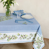 Nyons Blå - Rektangulær akrylbelagt provence-duk 150 x 250 cm