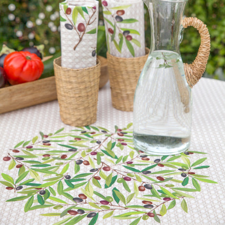 Nyons Ecru - Rektangulær provence-duk 155 x 250 cm, nærbilde