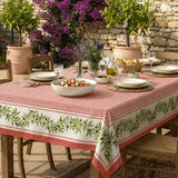 Nyons Terrakotta - Rektangulær provence-duk 155 x 250 cm