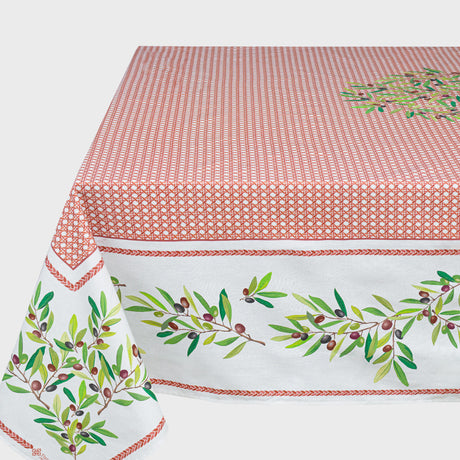 Nyons Terrakotta - Rektangulær provence-duk 155 x 250 cm, hjørne